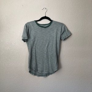 Teal striped t shirt